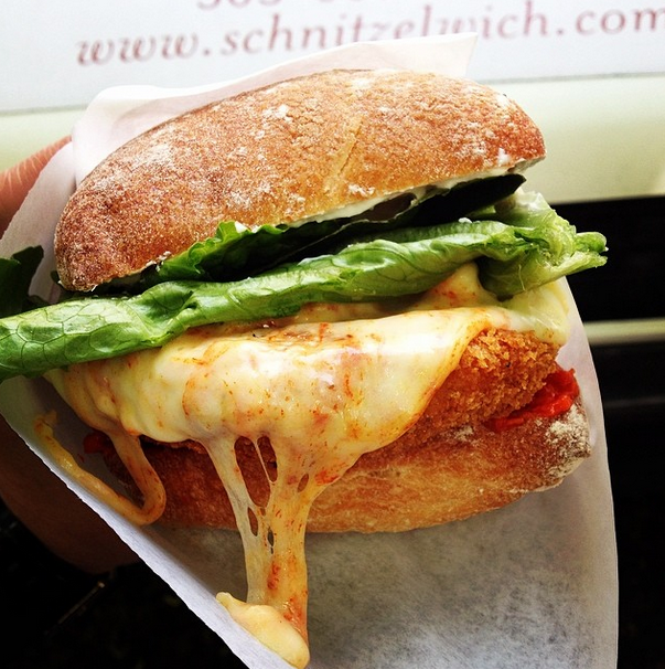  Popping my Schnitzelwich cherry in Portland in March.